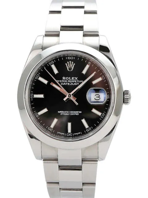 Rolex Datejust 41 Edelstahl 126300 Schwarz Oyster-Band