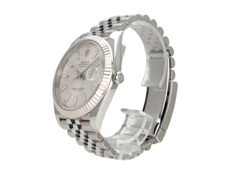 Rolex Datejust 41 Edelstahl Weißgold 126334 Silber Jubile-Band