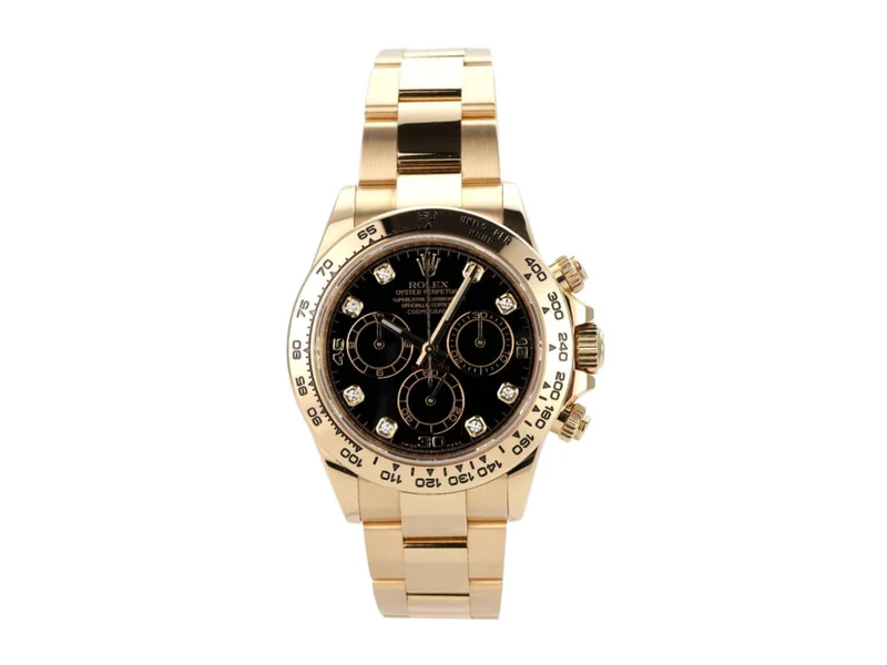 Rolex Cosmograph Daytona Gelbgold 116508 Schwarz Diamant