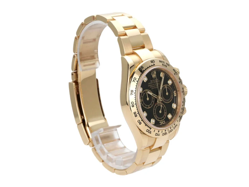 Rolex Cosmograph Daytona Gelbgold 116508 Schwarz Diamant