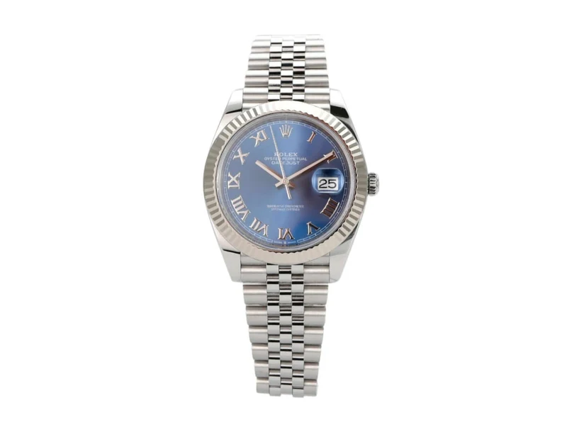 Rolex Datejust 41 Oystersteel Weißgold 126334 Blau Römisch Jubile-Band