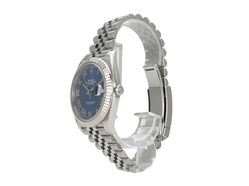 Rolex Datejust 41 Oystersteel Weißgold 126334 Blau Römisch Jubile-Band