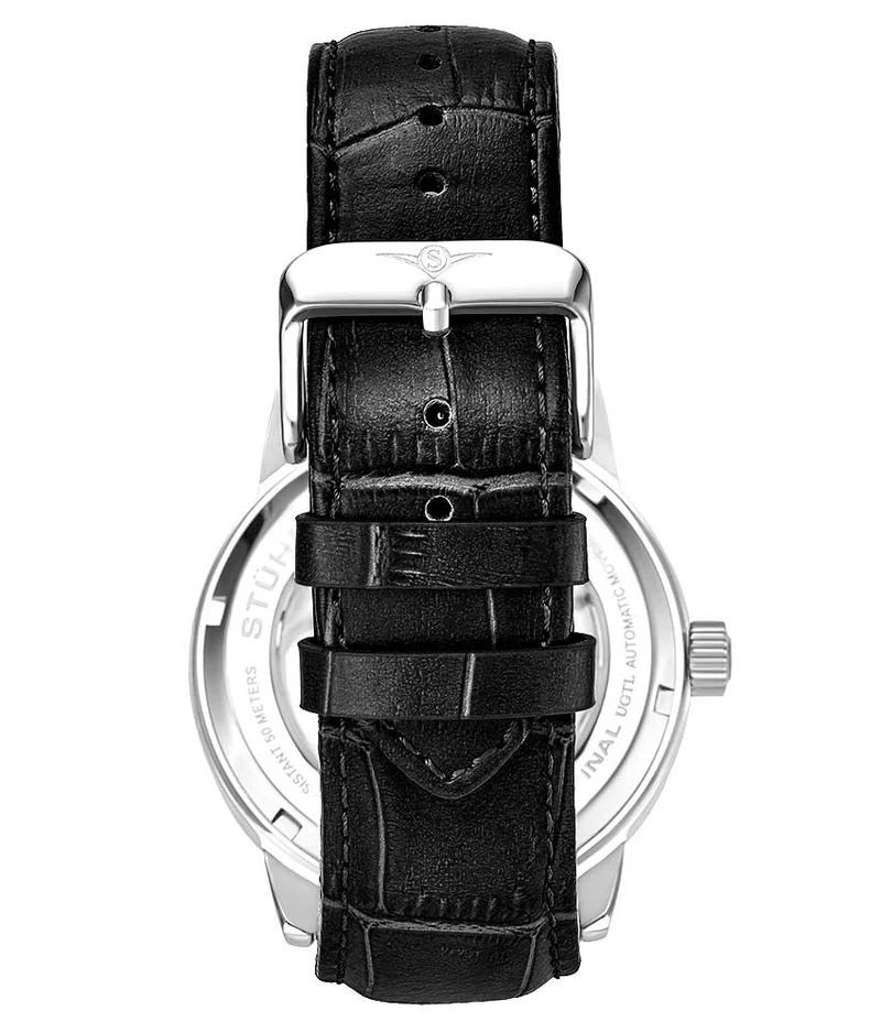 Stührling 3917 Automatic 43mm Skeleton Dual time Watch