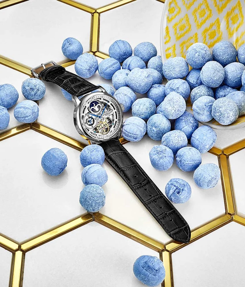 Stührling 3917 Automatic 43mm Skeleton Dual time Watch