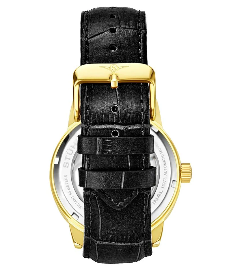 Stührling 3917 Automatic 43mm Skeleton Dual time Watch