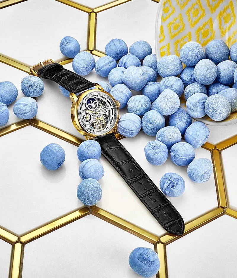 Stührling 3917 Automatic 43mm Skeleton Dual time Watch