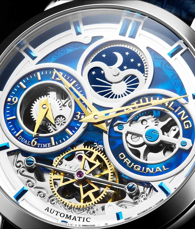 Stührling Luciano 371A Automatic 46mm Skeleton