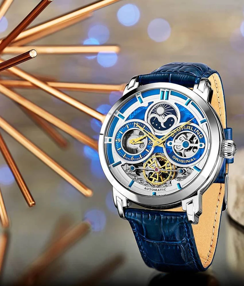 Stührling Luciano 371A Automatic 46mm Skeleton
