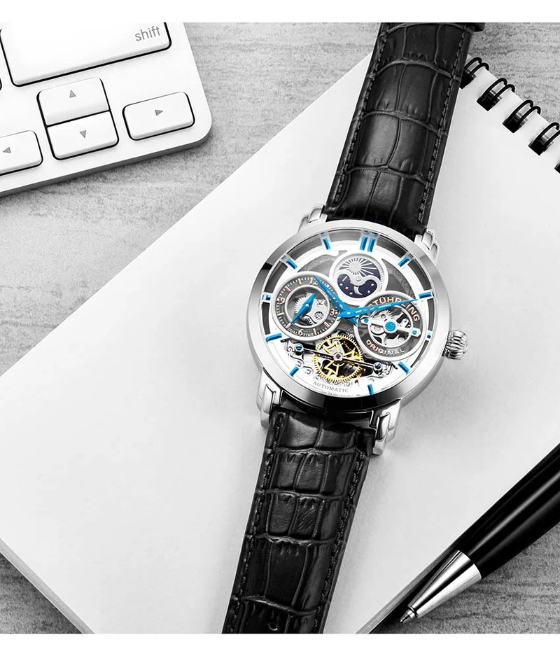 Stührling Luciano 371A Automatic 46mm Skeleton