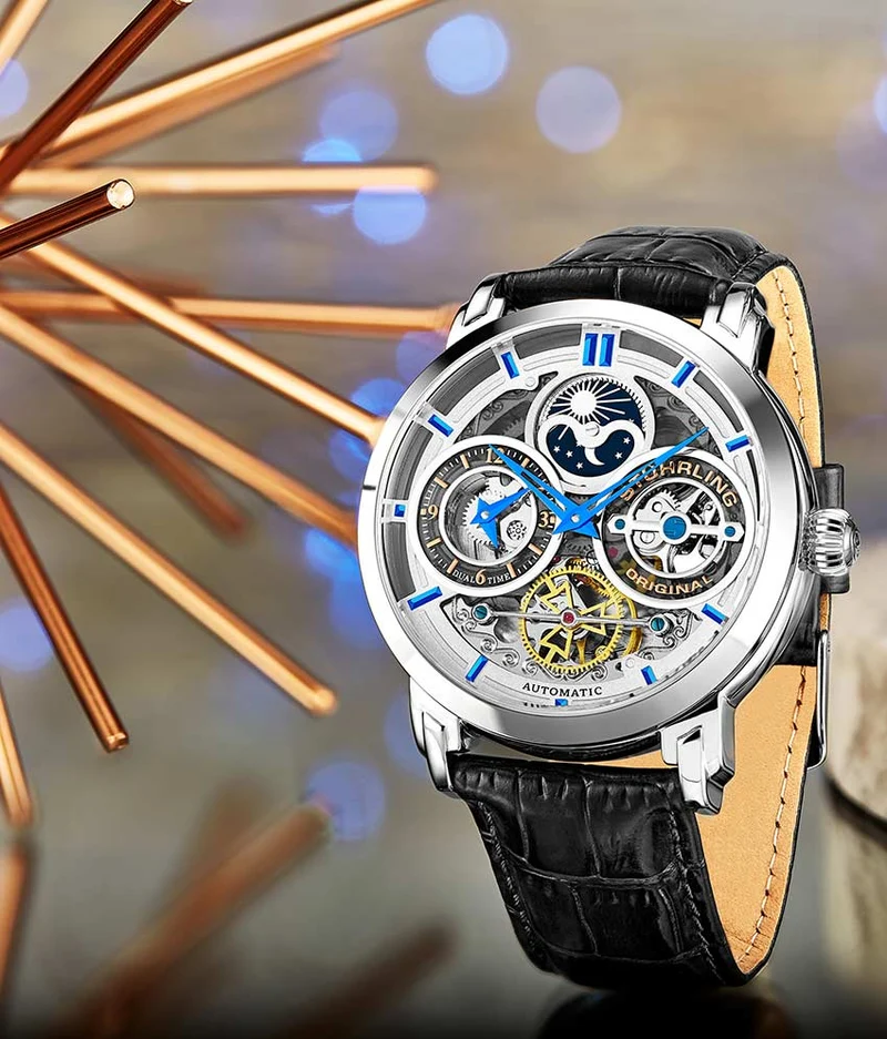 Stührling Luciano 371A Automatic 46mm Skeleton