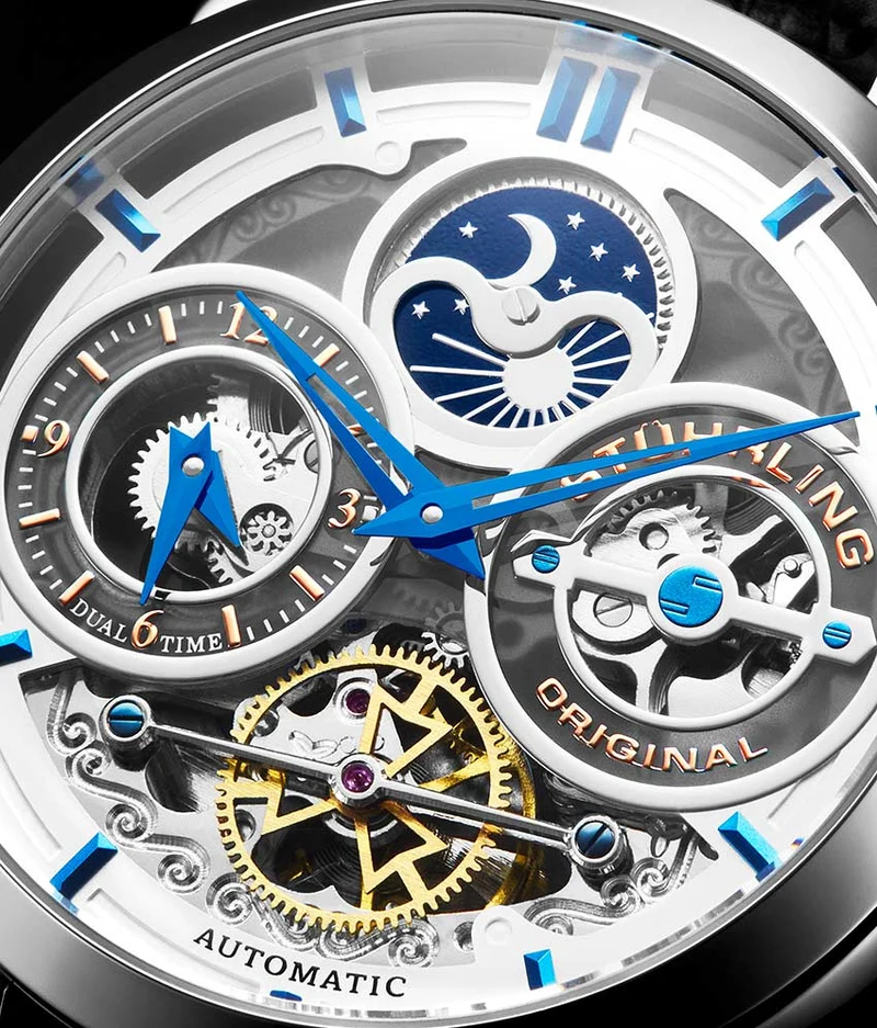 Stührling Luciano 371A Automatic 46mm Skeleton