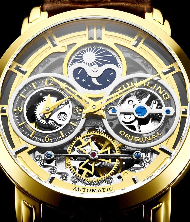 Stührling Luciano 371A Automatic 46mm Skeleton