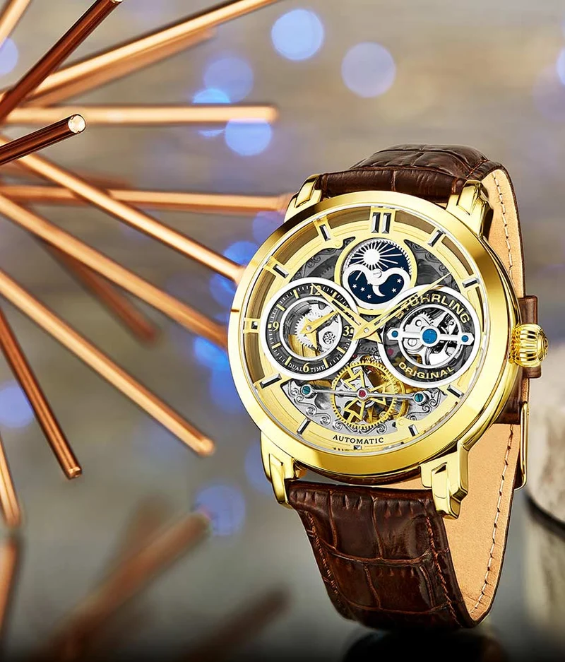 Stührling Luciano 371A Automatic 46mm Skeleton