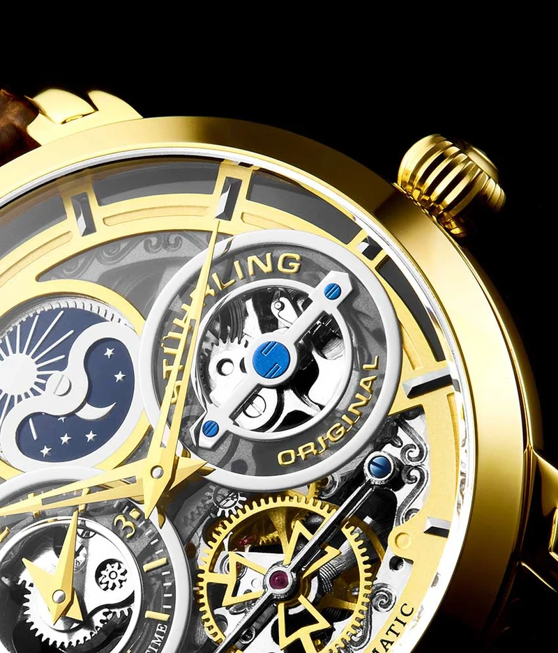 Stührling Luciano 371A Automatic 46mm Skeleton