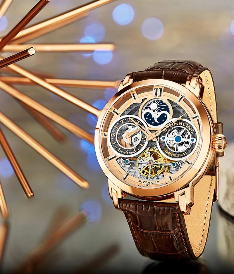 Stührling Luciano 371A Automatic 46mm Skeleton