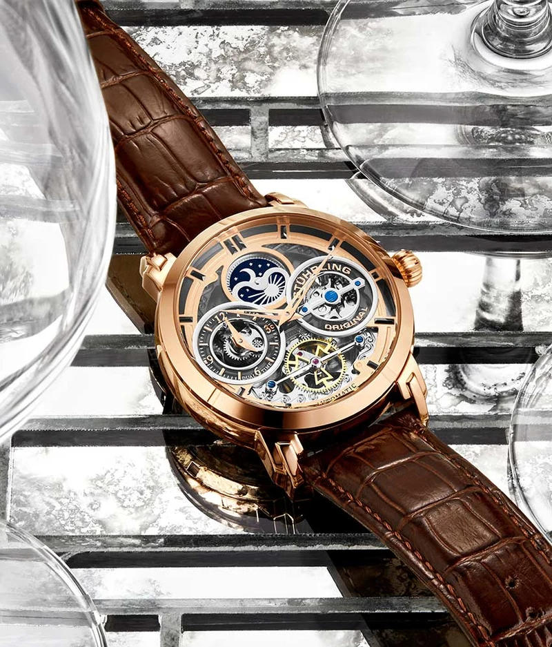 Stührling Luciano 371A Automatic 46mm Skeleton