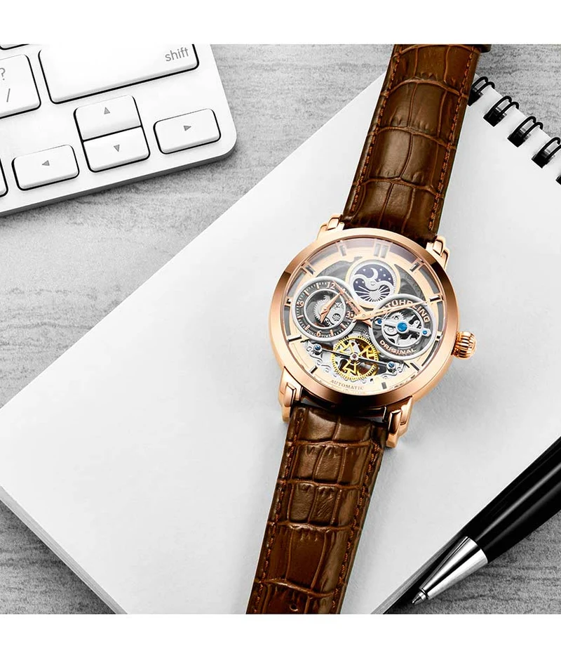 Stührling Luciano 371A Automatic 46mm Skeleton
