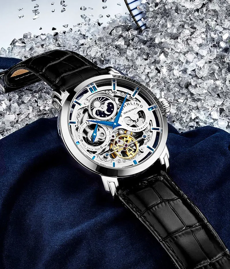 Stührling Anatol Dual Time 371 Automatic 46mm Skeleton