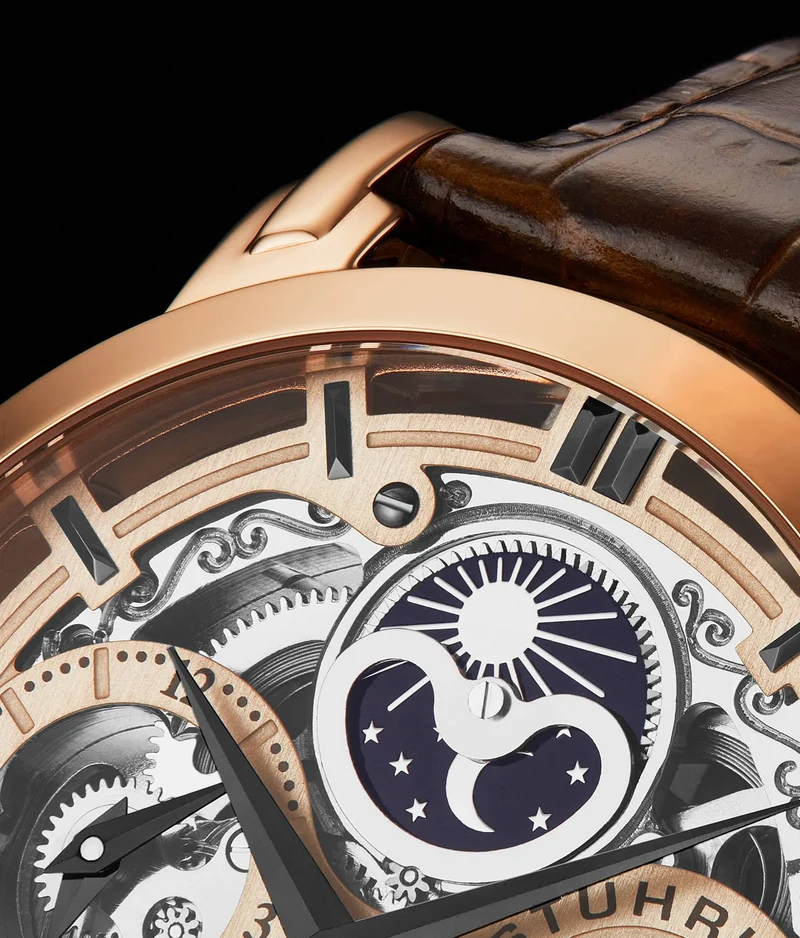 Stührling Anatol Dual Time 371 Automatic 46mm Skeleton