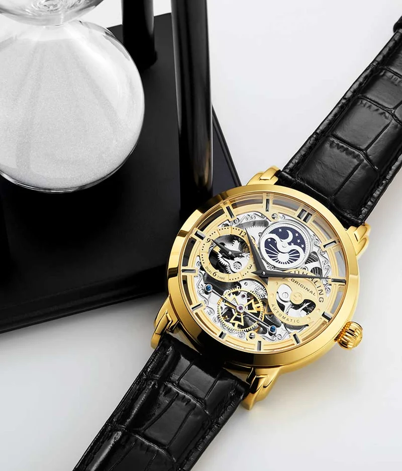 Stührling Anatol Dual Time 371 Automatic 46mm Skeleton