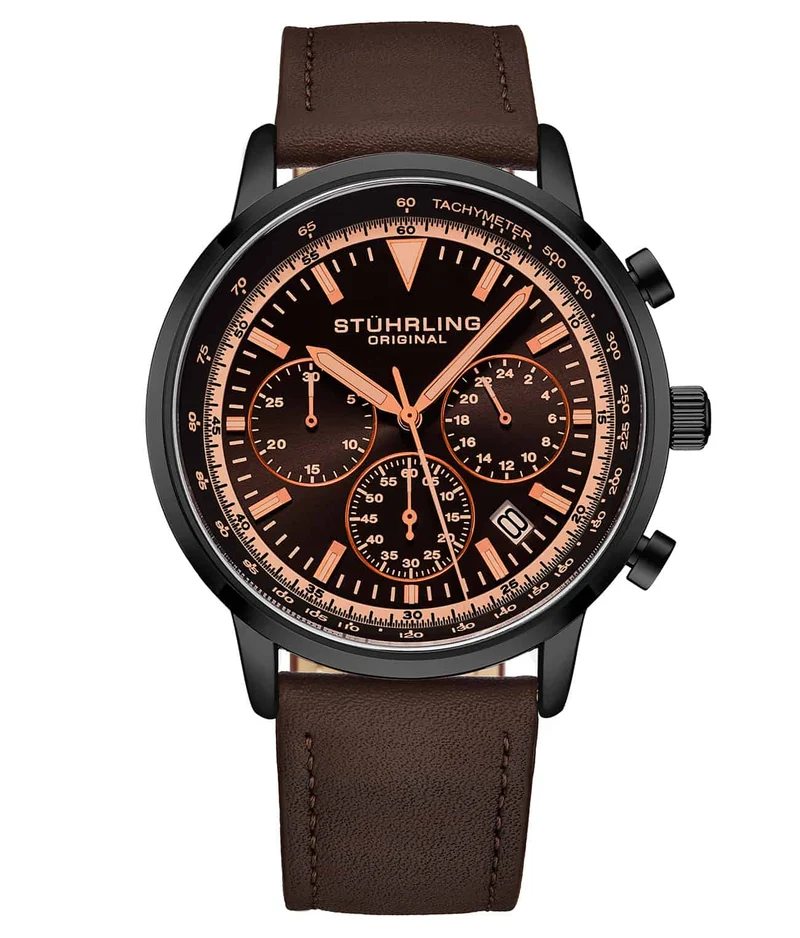 Stührling Monaco Chronograph with Tachymeter Quartz 3986L 44mm Watch