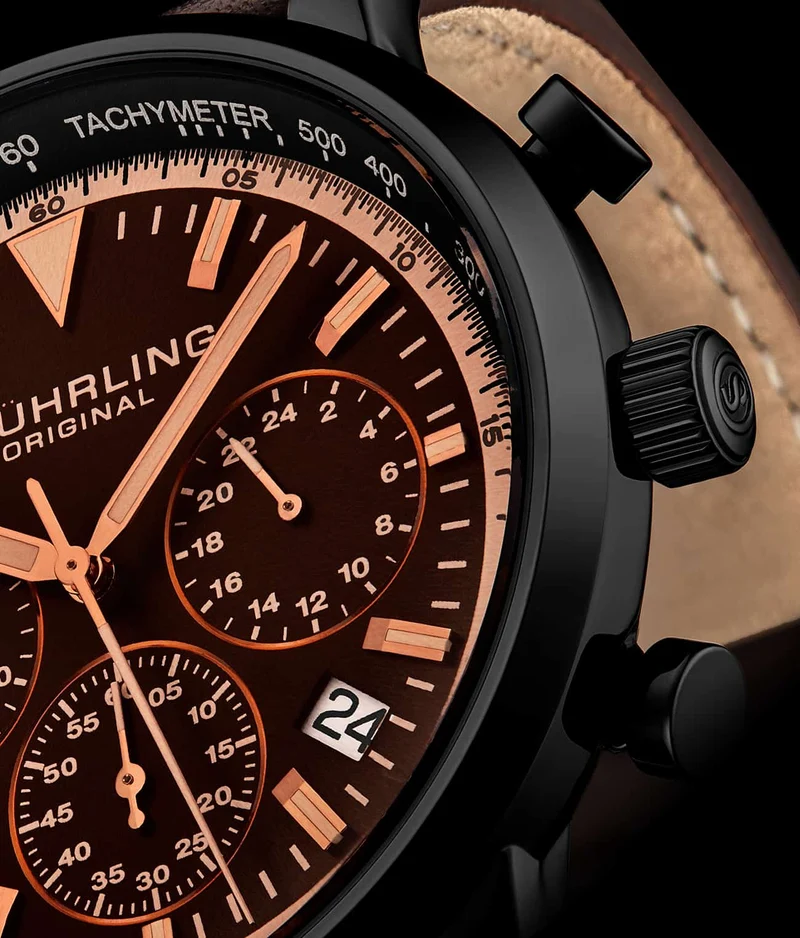 Stührling Monaco Chronograph with Tachymeter Quartz 3986L 44mm Watch