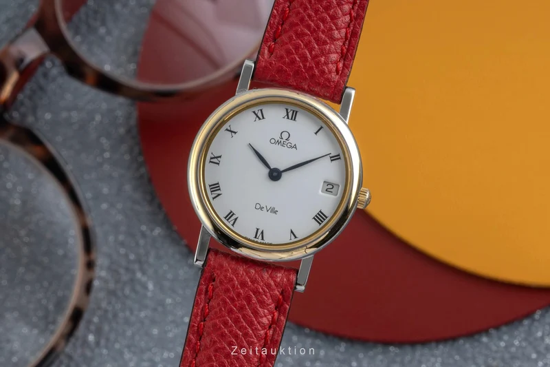 Omega De Ville gilt / steel quartz women's watch 596.2379 [2603901]