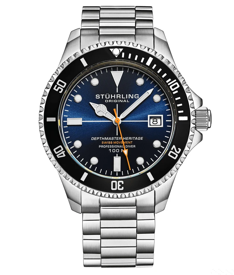 Stührling Depthmaster Heritage 4058 Swiss Quartz 42mm