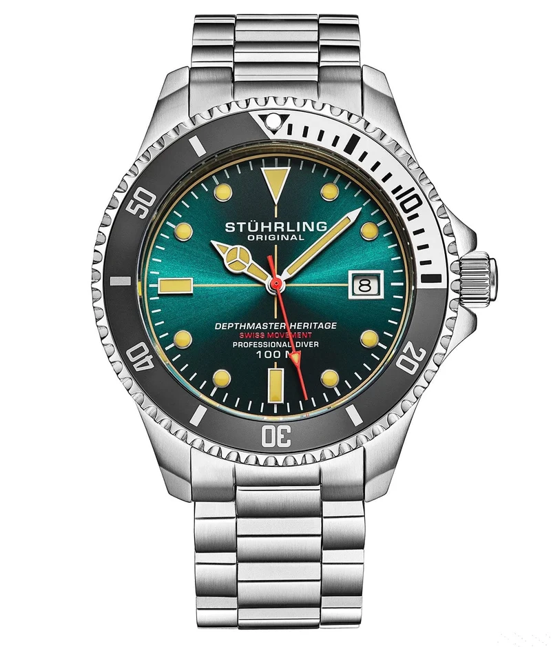 Stührling Depthmaster Heritage 4058 Swiss Quartz 42mm