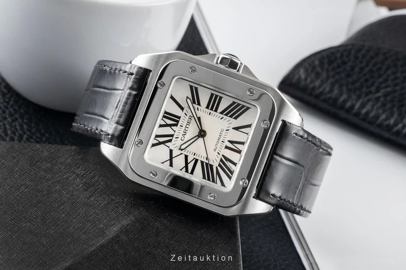Cartier Santos 100 steel automatic men's watch W20073X8, 2656 [2604106]