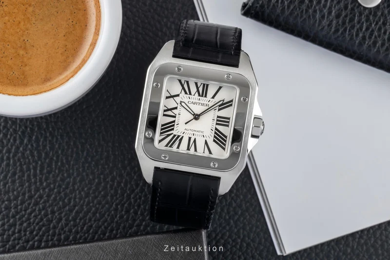 Cartier Santos 100 steel automatic men's watch W20073X8, 2656 [2604106]