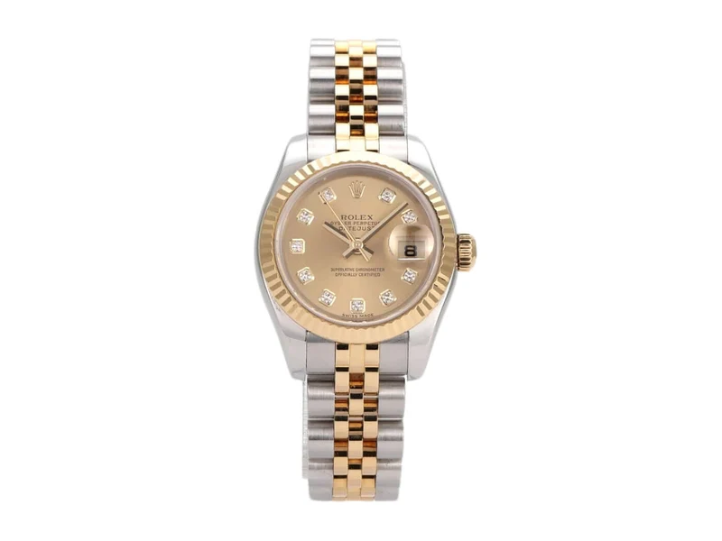 Rolex Datejust 26 Edelstahl Gelbgold 179173 Champagner Diamant Jubile