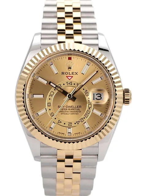 Rolex Sky-Dweller 326933 Champagner Jubile-Band