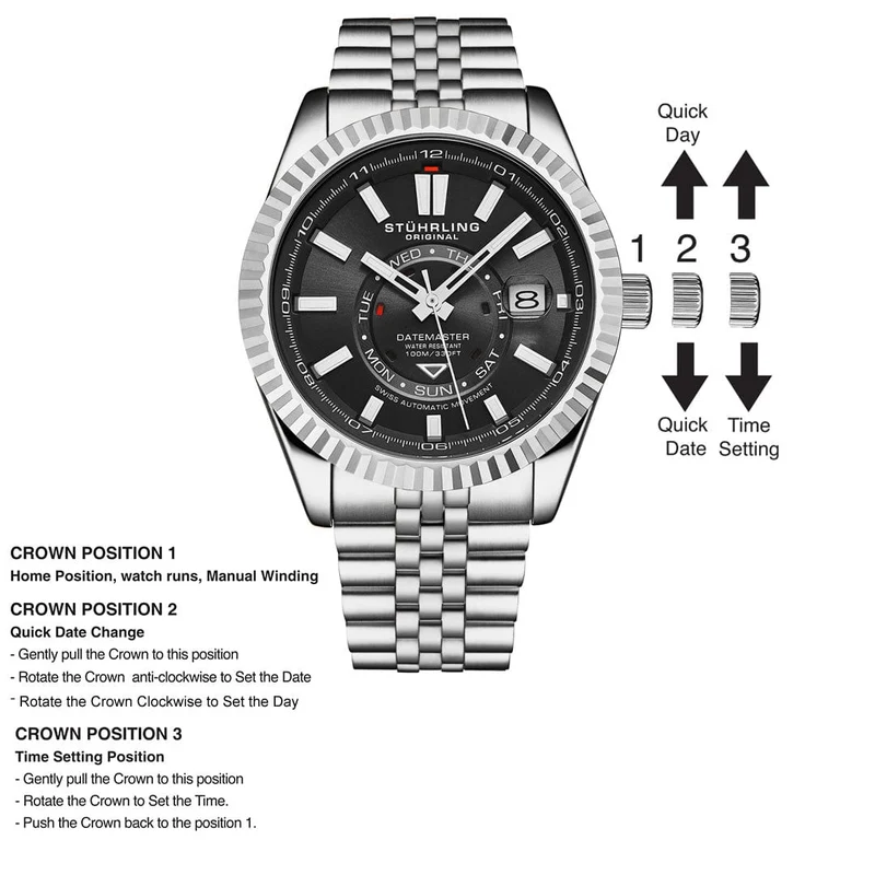 Stührling Datemaster Swiss Automatic 1020 42mm Classic