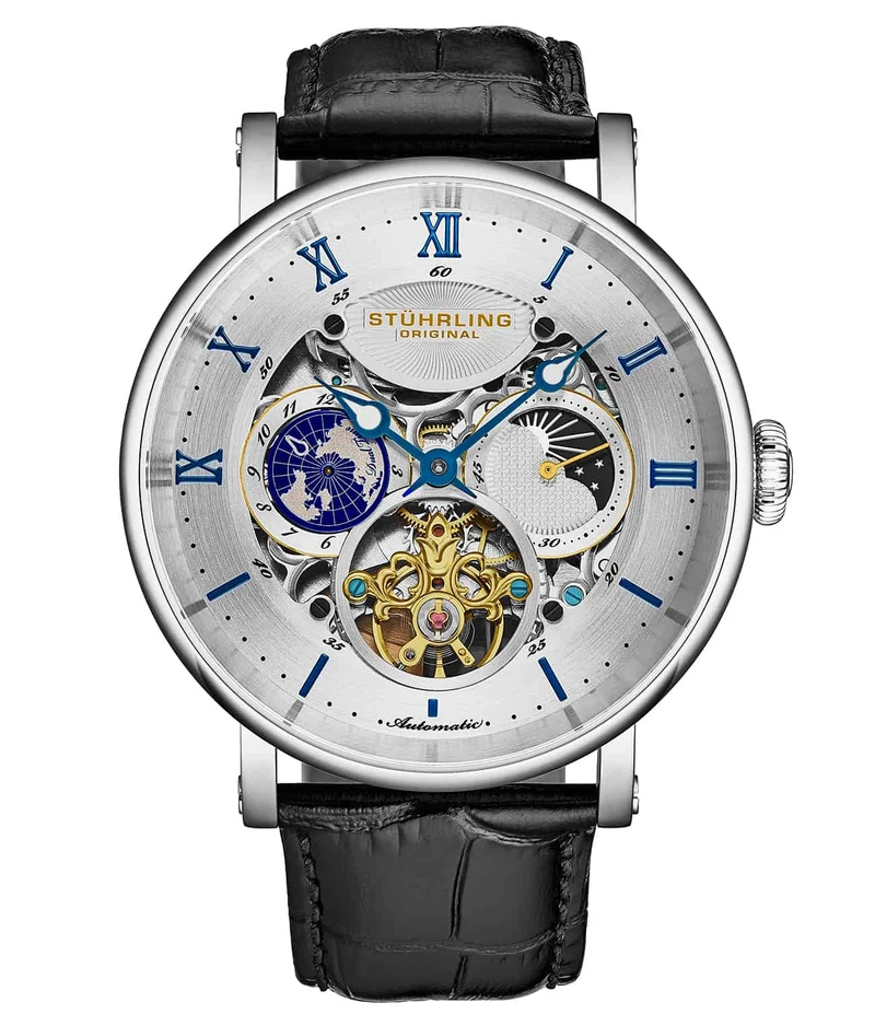 Stührling Dual Time Automatic Majestic 47mm Skeleton