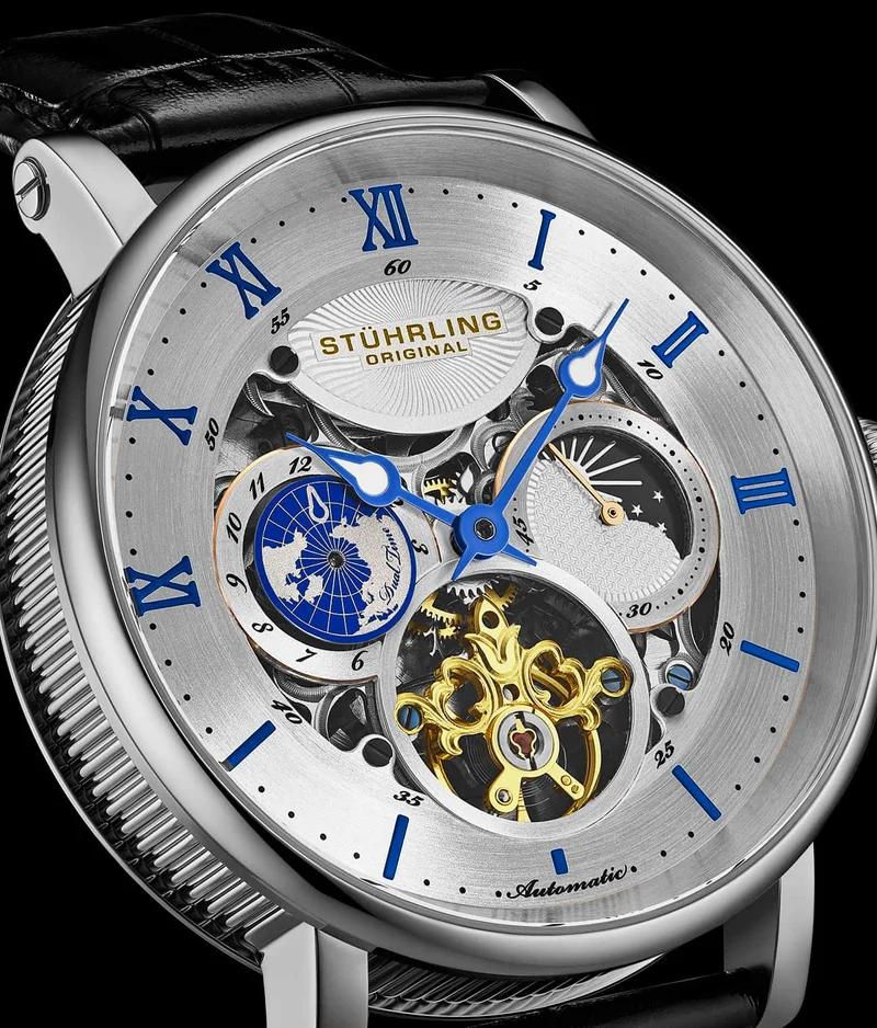 Stührling Dual Time Automatic Majestic 47mm Skeleton