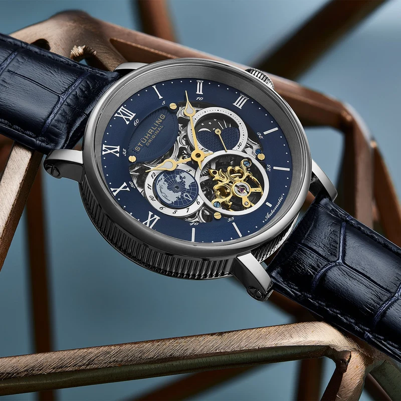 Stührling Dual Time Automatic Majestic 47mm Skeleton