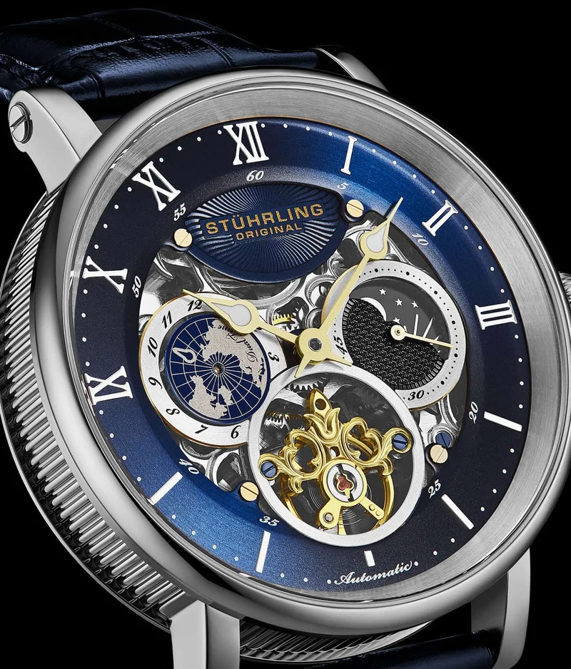 Stührling Dual Time Automatic Majestic 47mm Skeleton