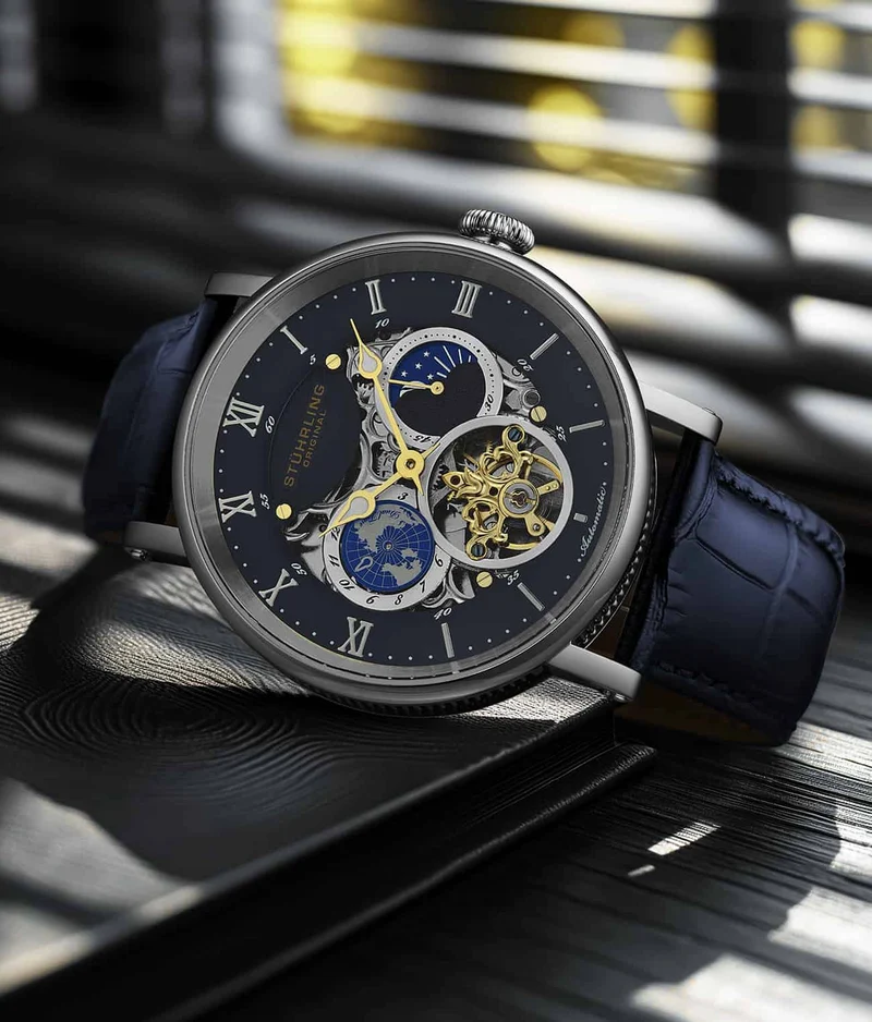 Stührling Dual Time Automatic Majestic 47mm Skeleton