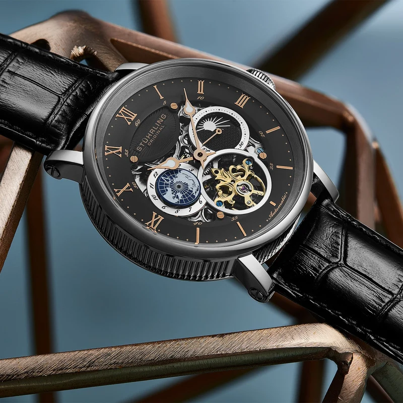 Stührling Dual Time Automatic Majestic 47mm Skeleton