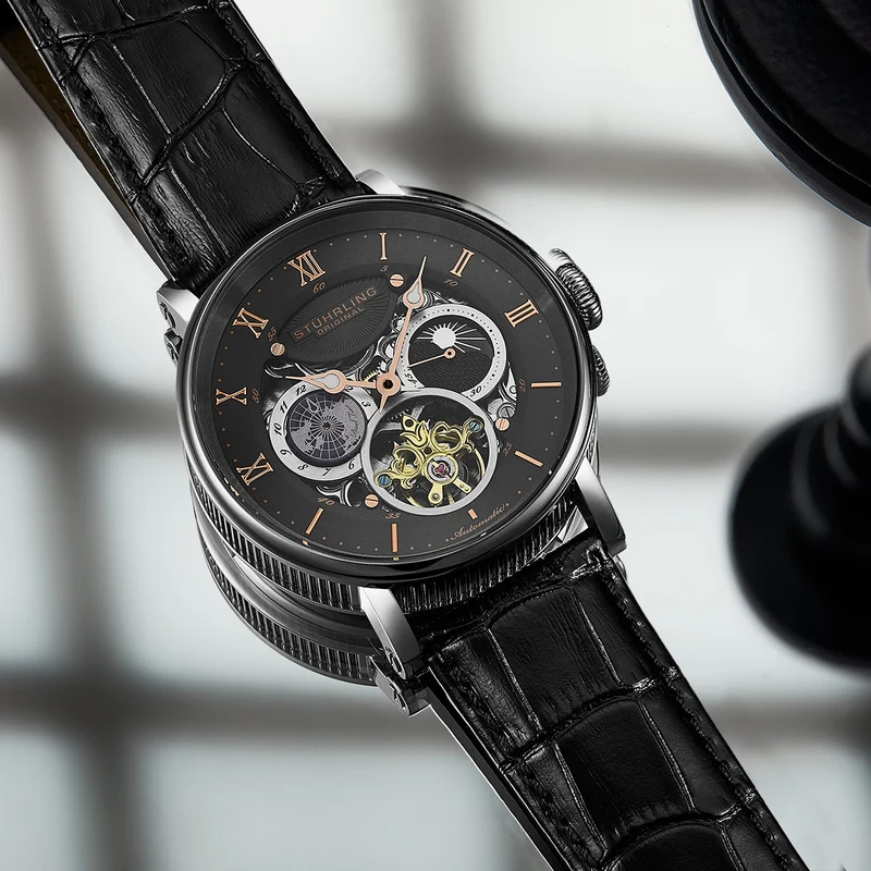 Stührling Dual Time Automatic Majestic 47mm Skeleton
