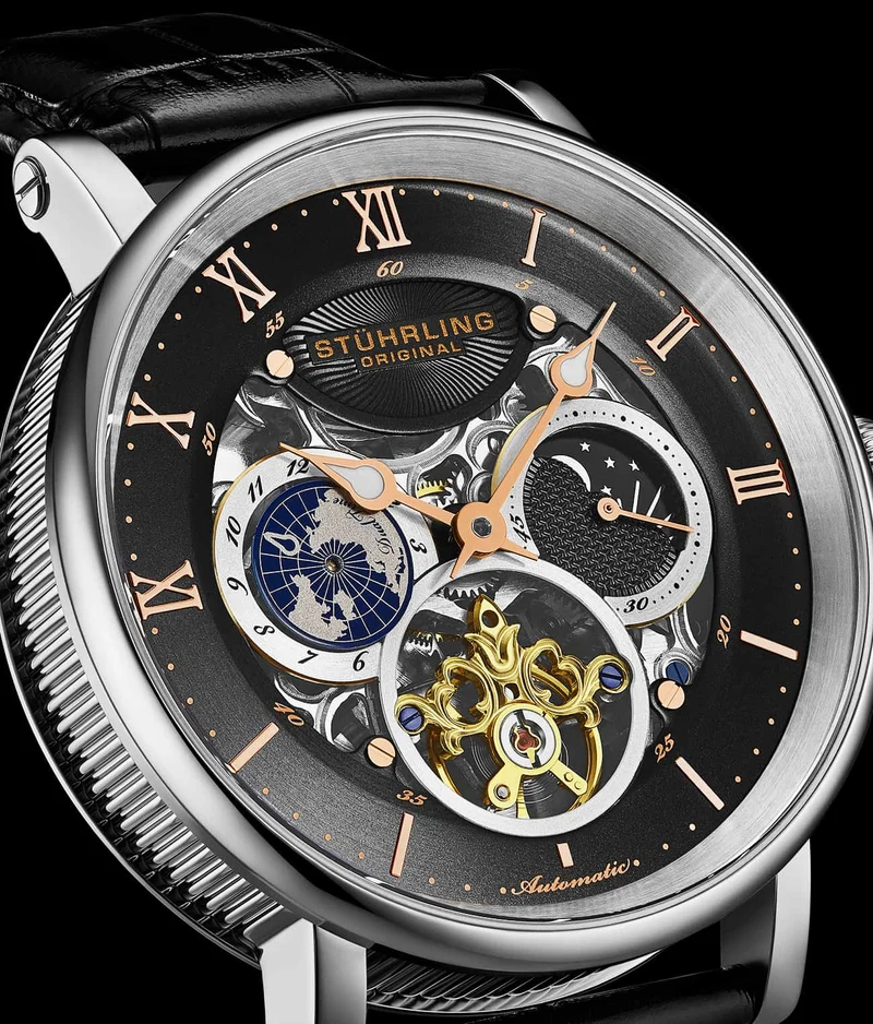 Stührling Dual Time Automatic Majestic 47mm Skeleton