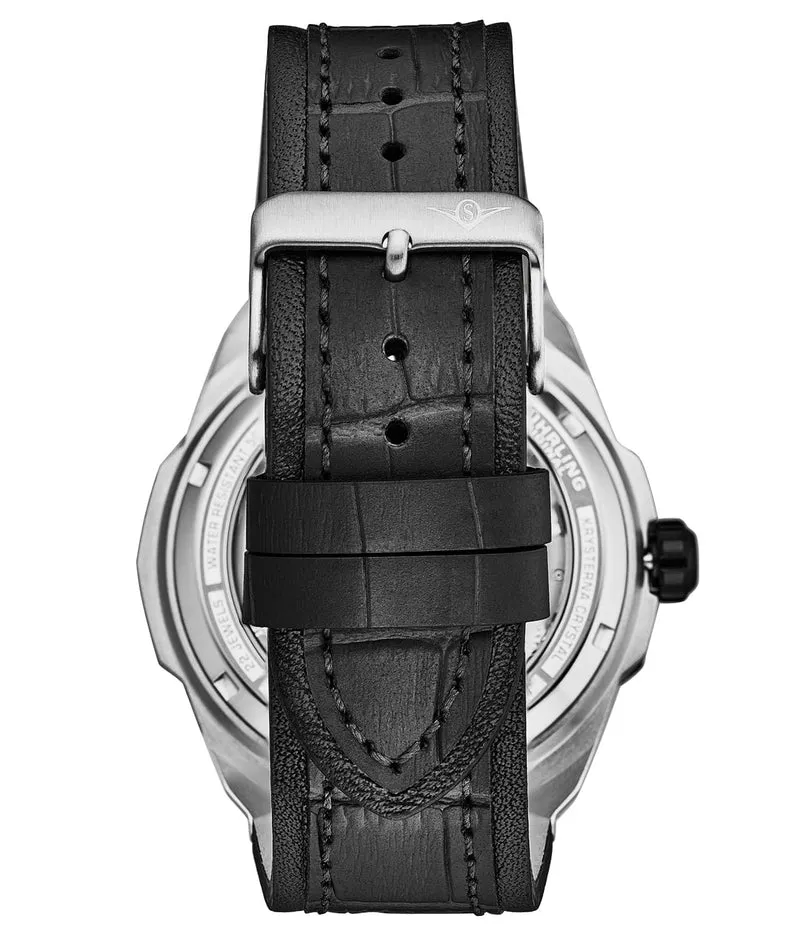 Stührling Dual Time 1012 Automatic Navigator 46mm Skeleton