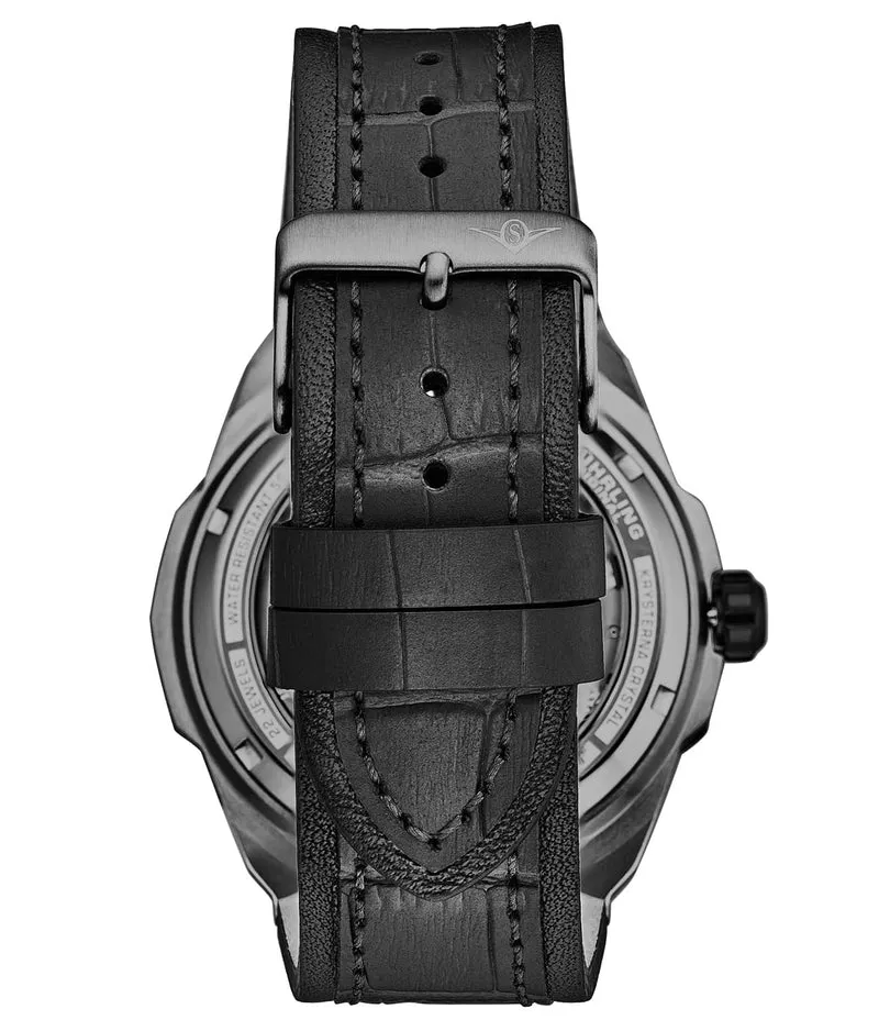 Stührling Dual Time 1012 Automatic Navigator 46mm Skeleton