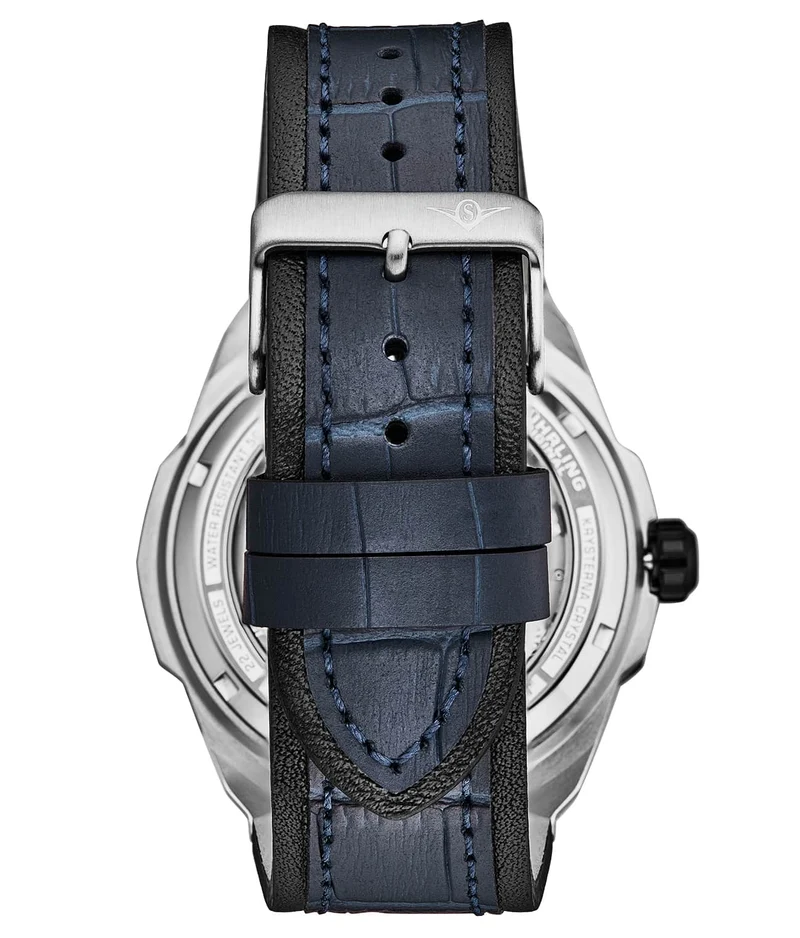 Stührling Dual Time 1012 Automatic Navigator 46mm Skeleton