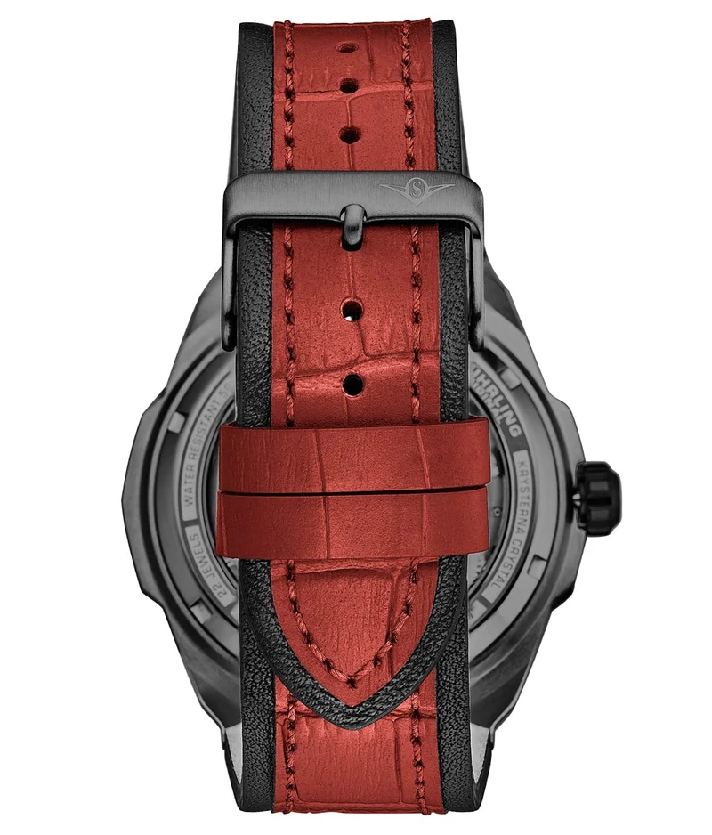 Stührling Dual Time 1012 Automatic Navigator 46mm Skeleton