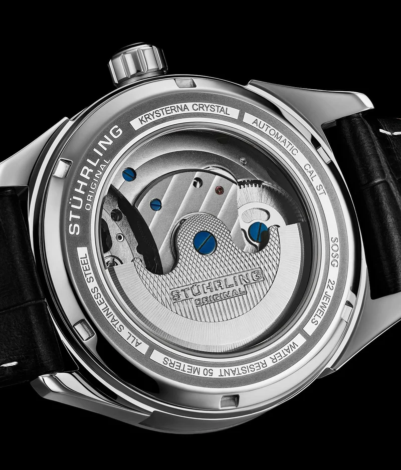Stührling Vanguard 1019 Dual Time Automatic 42mm Skeleton