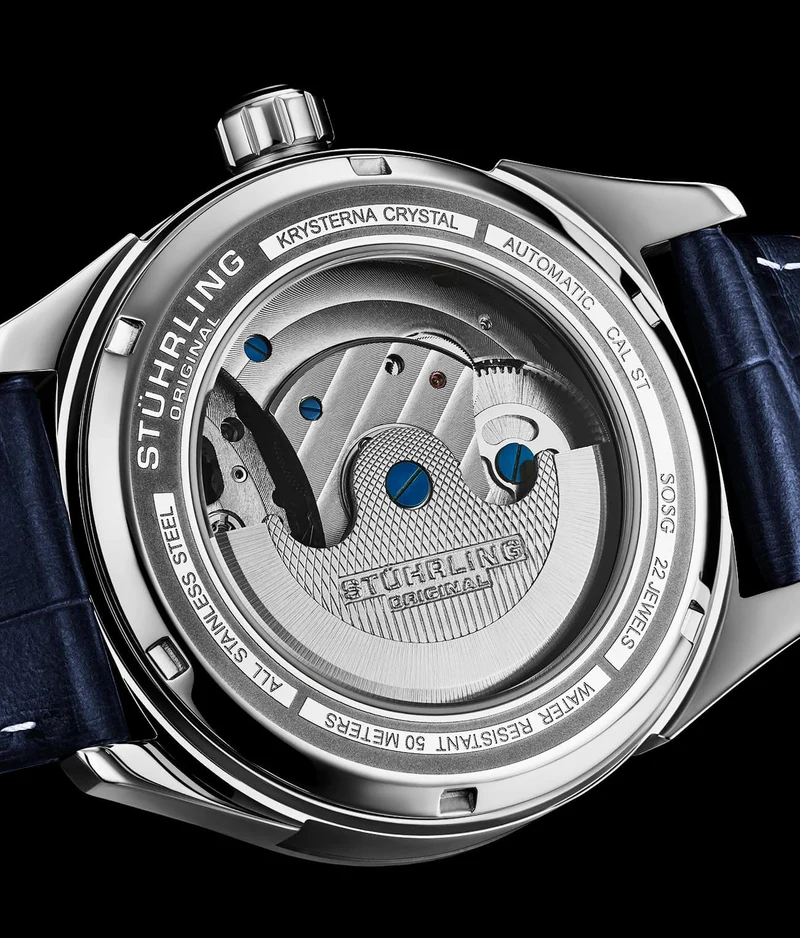 Stührling Vanguard 1019 Dual Time Automatic 42mm Skeleton