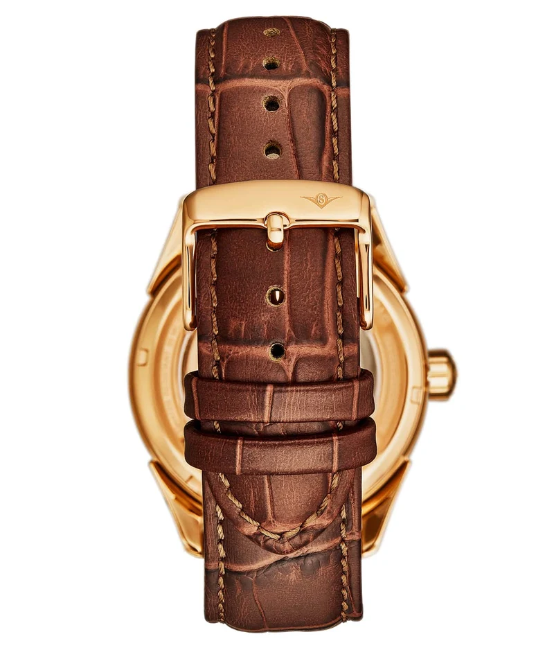Stührling Vanguard 1019 Dual Time Automatic 42mm Skeleton