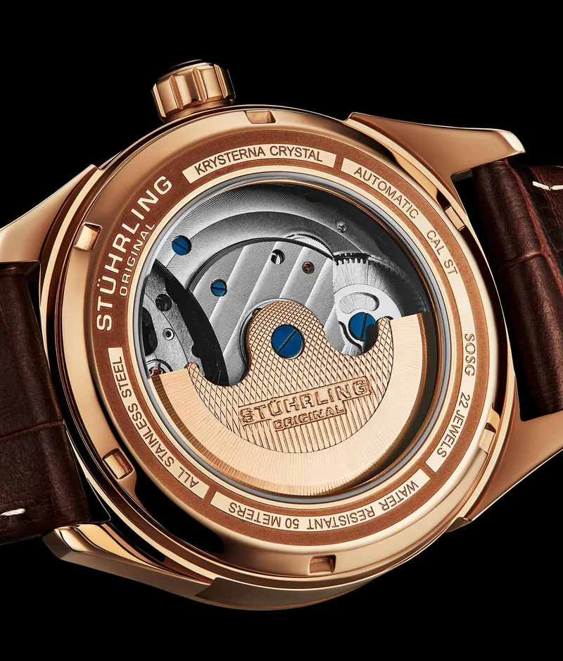 Stührling Vanguard 1019 Dual Time Automatic 42mm Skeleton